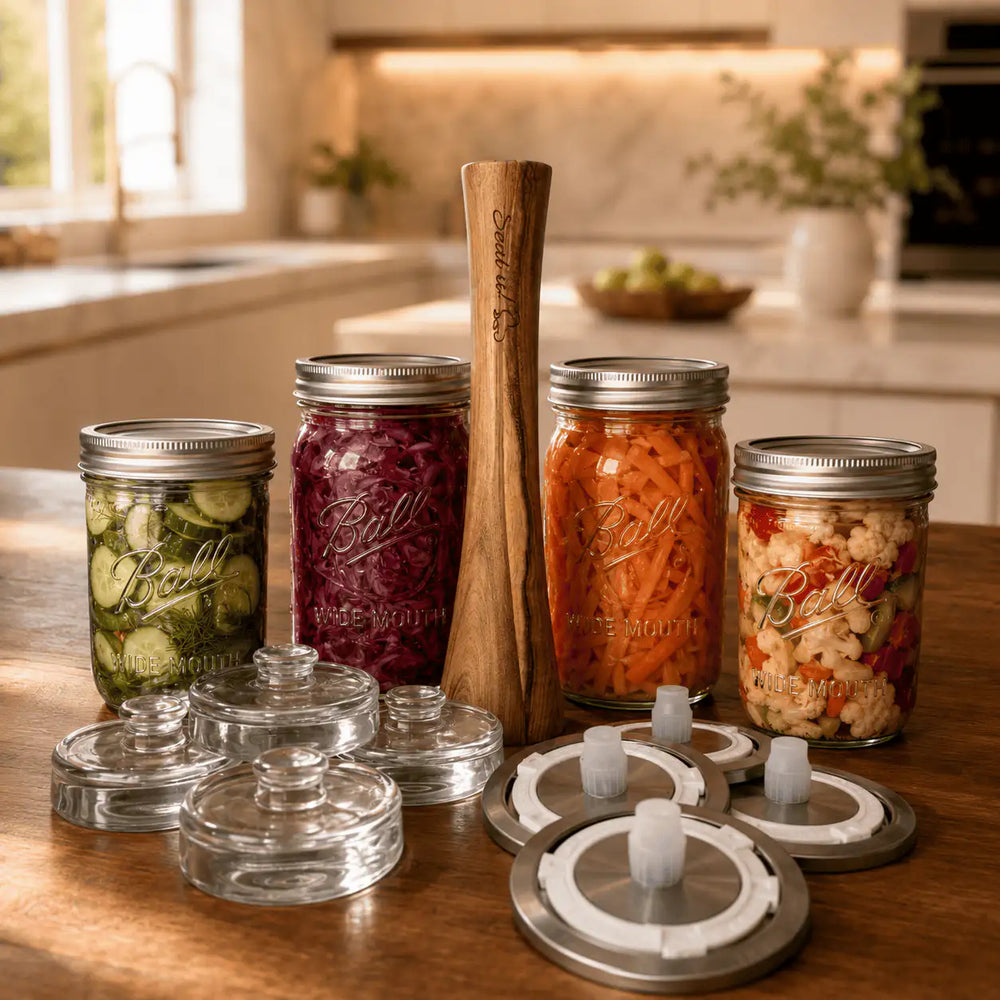 Fermentationsset mit Glas und Zubehör für Gemüsefermentation