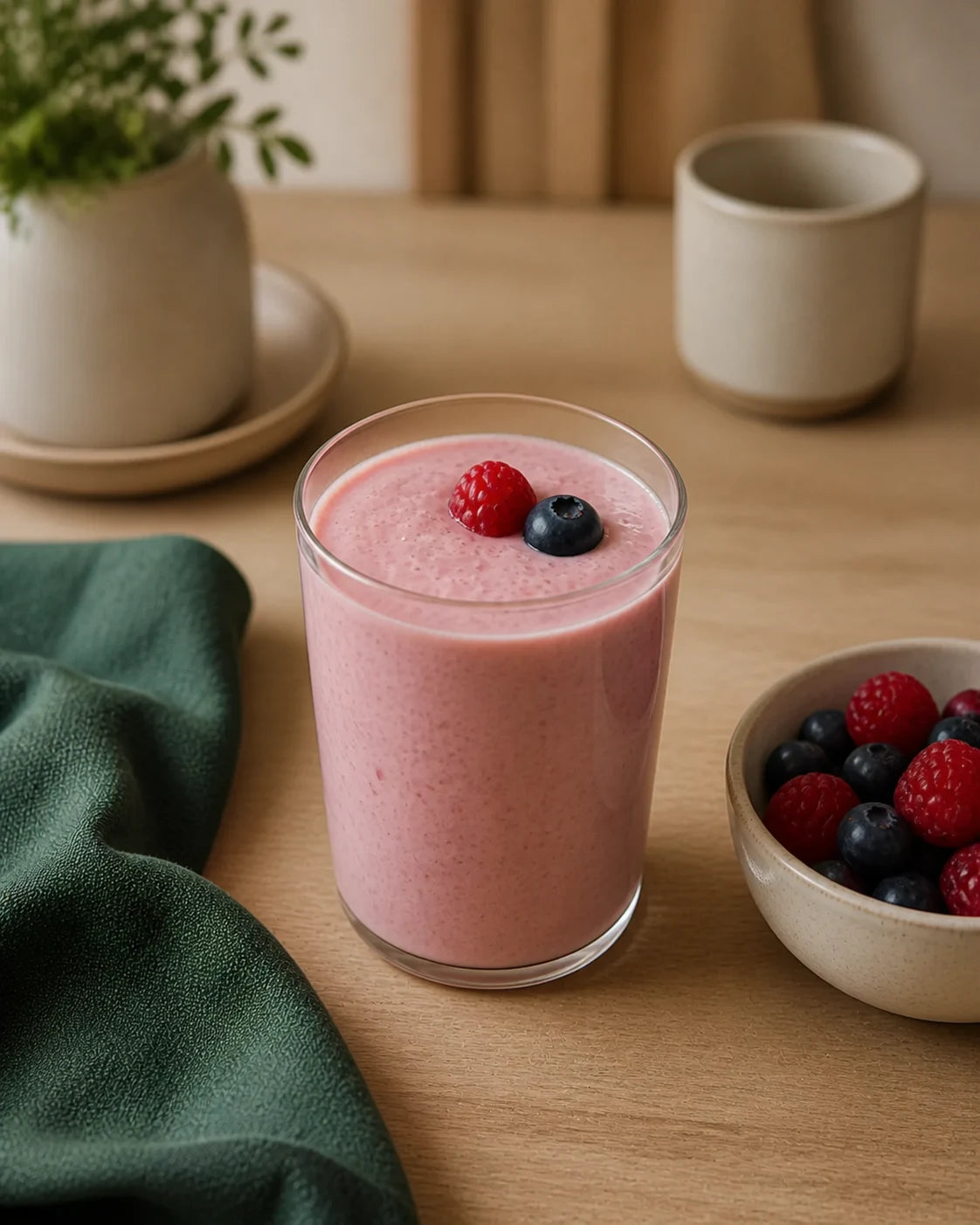 Beeren-Kefir-Smoothie.