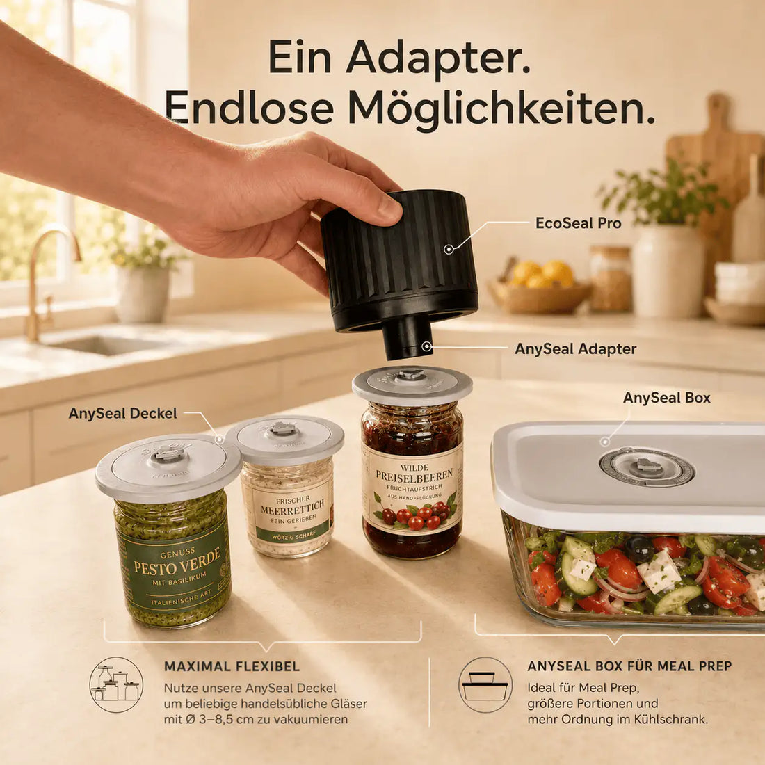 EcoSeal Pro – Einmachglas-Vakuumierer