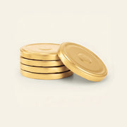Twist-off-Deckel - 5er Set — TO66 – Gold - mit Button