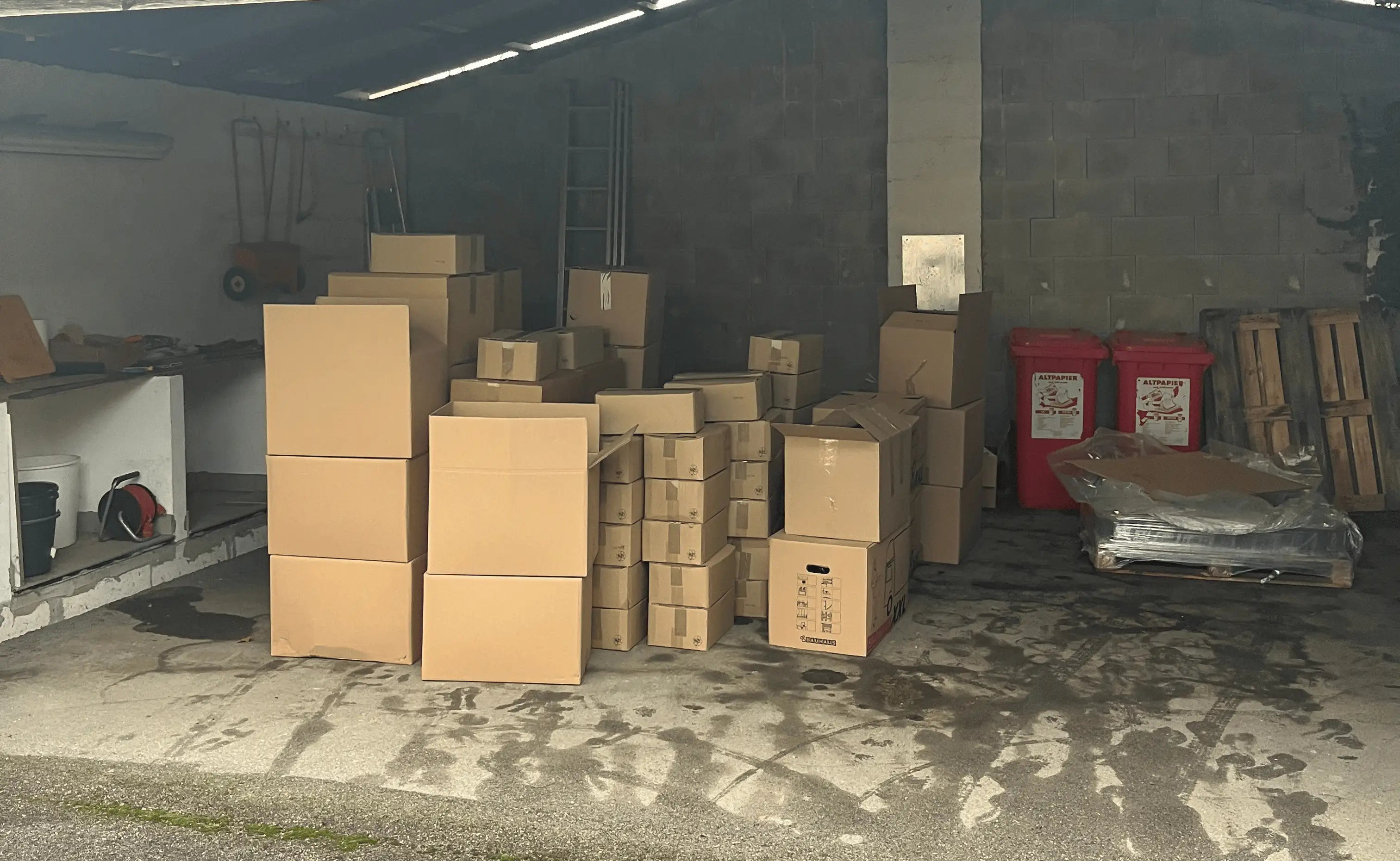 The garage - our first workspace